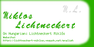 miklos lichtneckert business card