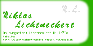 miklos lichtneckert business card
